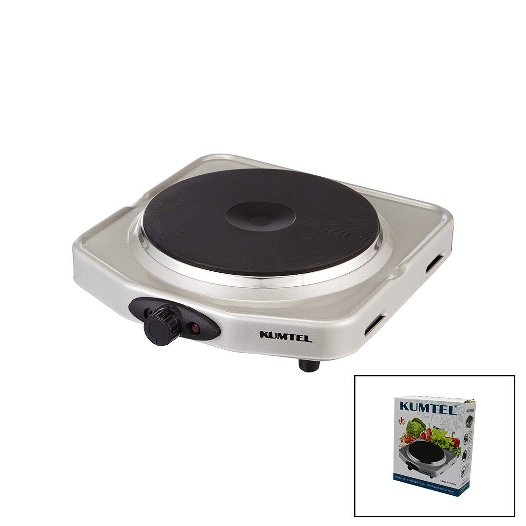 KUMTEL LX-7011 ( GÜMÜŞ ) ( TEK GÖZLÜ ) ELEKTRİKLİ OCAK (1500W) (AYARLANABİLİR TERMOSTAT) (KAYMAZ AYAK) (HIZLI ISINAN TAŞ)*4