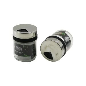 QLUX C-00342 PREMİUM SPİCE JAR (212CC)(CAM) BAHARATLIK & TUZLUK (KROM KAPLAMA PLASTİK KAPAK)(3 DÖKÜM AYARLI)*20=K