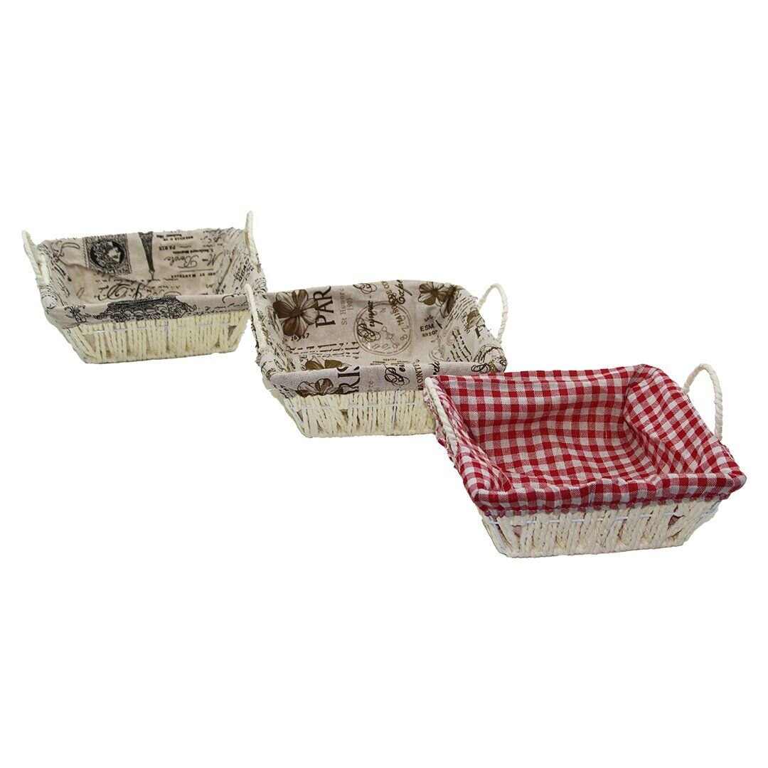 ART NO-1580 ( KARE ) ( RENKLİ BEZLİ ) ( İP HASIR ) EKMEK SEPETİ ( KULPLU & METAL İSKELET ) ( TABAN:16.5X16.5 & AĞIZ:22X22CM DERİNLİK:8CM )*120