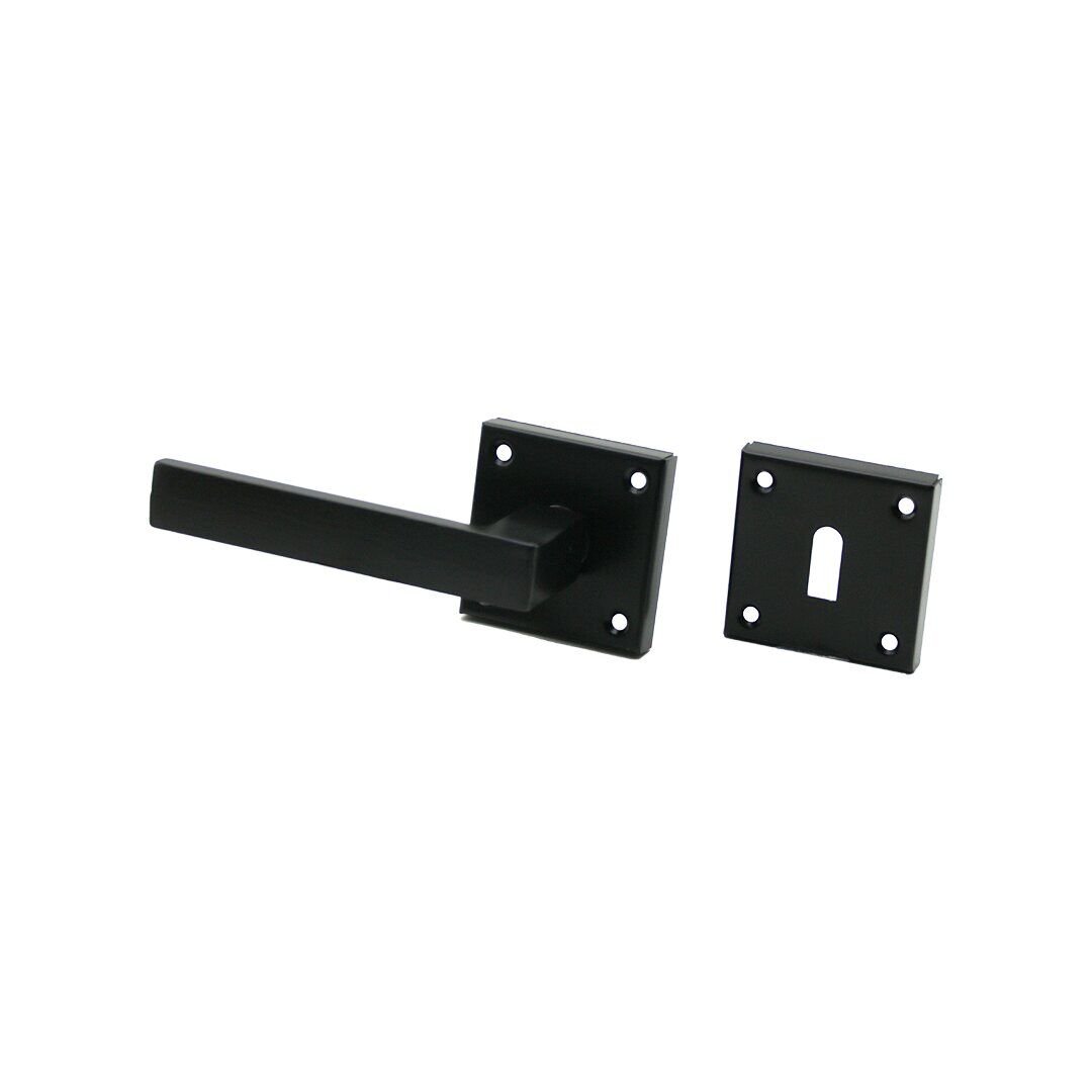 ERİŞ-11 PRATİK LAMA ( ODA ) ( SİYAH ) ROZETLİ KAPI KOLU TAKIM*4X15