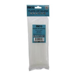 İBİCO İ13-008 ( BEYAZ ) ( 3.6X200MM ) PLASTİK CIRT KELEPÇE ( 100PCS )*300