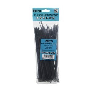 İBİCO İ13-015  ( SİYAH ) ( 3.6X200MM ) ( PLASTİK ) CIRT KELEPÇE ( KABLO BAĞI ) ( 100PCS )*10X30