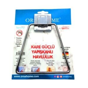 ORSA-602 ( YAPIŞKANLI KARE ASKILI ) ( ÜÇGEN & METAL ) HAVLULUK ASKI*16X5
