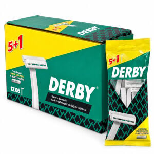 DERBY ( TEK BIÇAK ) ( 5+1PCS POŞETLİ ) SAPLI JİLET*12X8