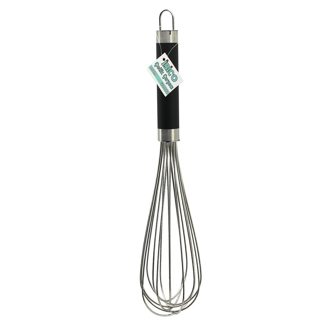 İBİCO İ22-062 ( 35CM ) ( LÜX & KALIN ) ( SİYAH SİLİKON KAPLI KROM SAP ) ÇELİK METAL ÇIRPICI ( ÇIRPICI: 21.5CM + SAP: 13.5CM )*12X10