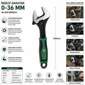 BOSCH-1 600 A03 9HP ( 532 ) ( 10'' & 250MM ) İNGİLİZ ANAHTAR & KURBAĞACIK SETİ*6X1