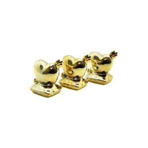 İBİCO İ12-110 ( KALP - OK & KÜÇÜK ) ( GOLD & SERAMİK ) BİBLO & DEKORATİF SÜS EŞYASI*12X16