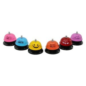 İBİCO İ14-001 ( BASMALI ) RESTORANT OTEL ZİLİ ( RENKLİ METAL ) ( ÇAP: 7.4CM )*100