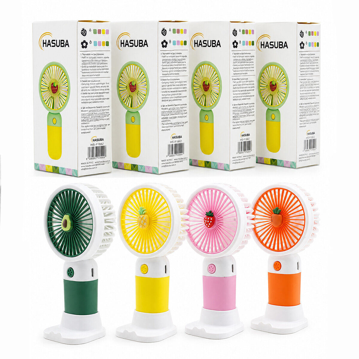 HASUBA HS-287 MİNİ EL FANI ( USB TO TYPC-E ŞARJLI ) ( 3 KADEME HIZ AYAR) ( M.ÜSTÜ AYAKLI ) VANTİLATÖR RENKLİ*144