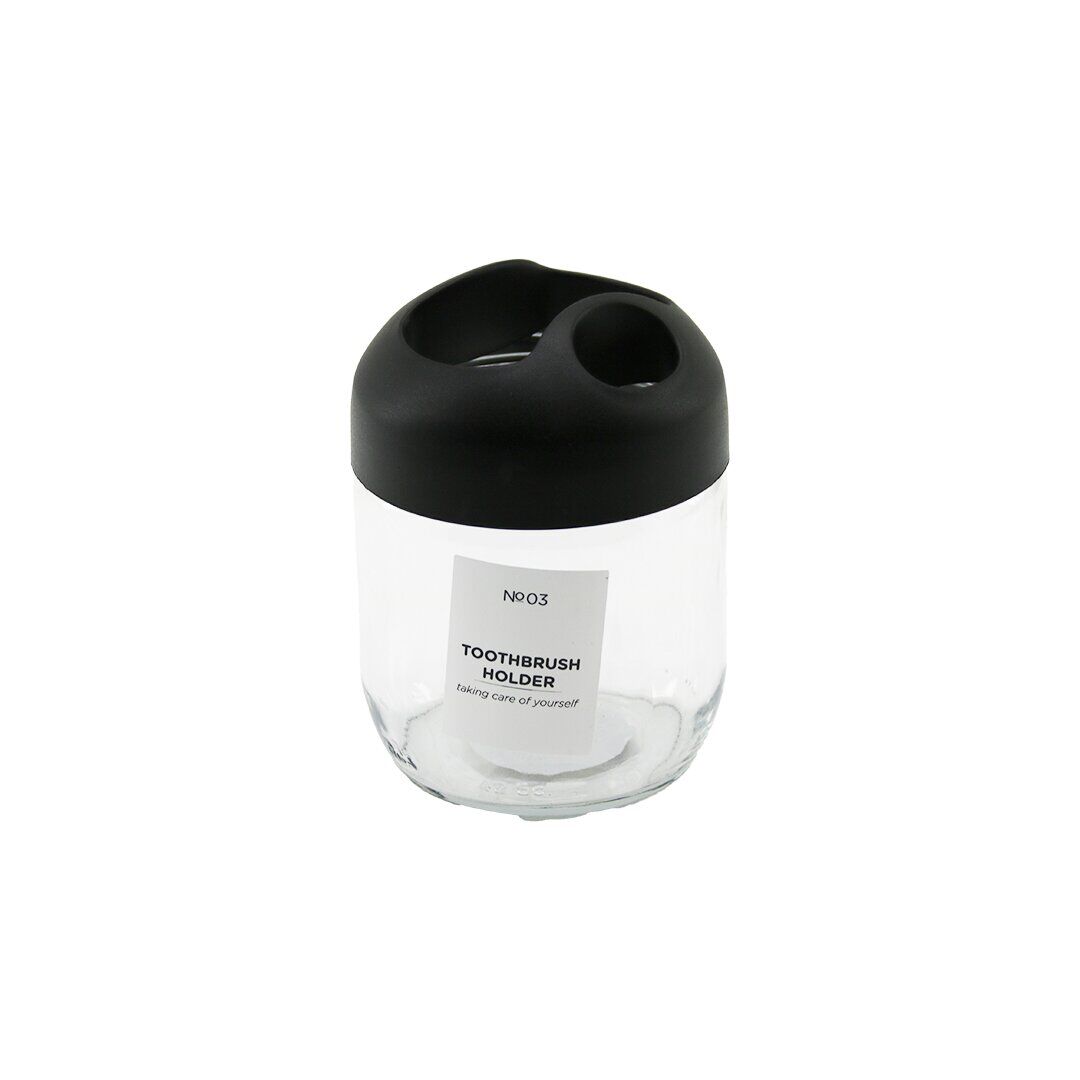 QLUX C-00551 NO-03 CLARY ( CAM ) DİŞ FIRÇALIK ( 425CC ) ( 3 BÖLMELİ SİYAH PLASTİK KAPAK KAPAK )*12=K