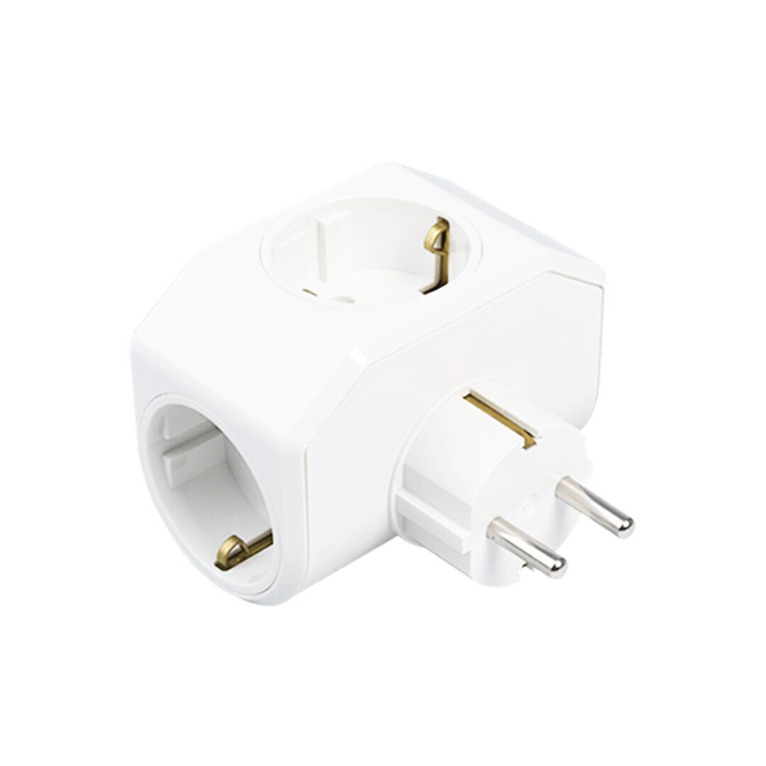 VİKO ( 9030 3003 ) ( 3LÜ & YONCA PLUS ) GOLYAT ( BEYAZ ) TOPRAKLI PRİZ FİŞ*20