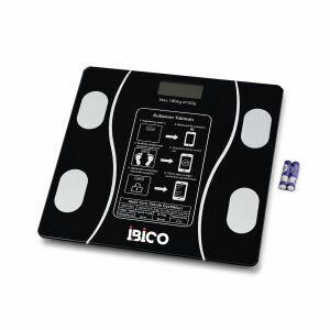 İBİCO İ11-023 ( BLUETOOTH & VÜCUT ANALİZLİ ) ( CAM ) DİJİTAL  BANYO BASKÜL TERAZİ TARTI ( 180KG/50G ) ( YAĞ & SU & KAS ORAN & BMI )*10