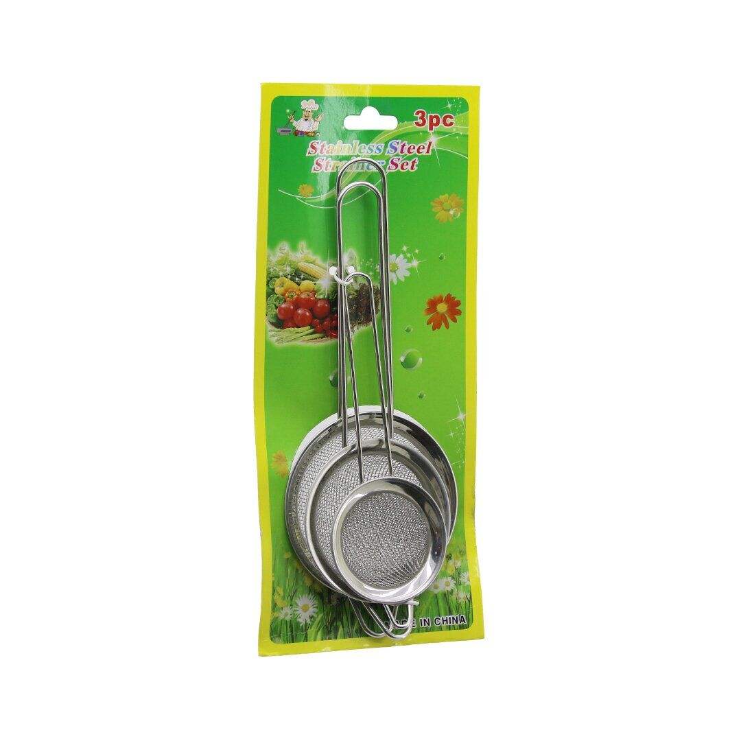 İBİCO İ22-122 ( 3PCS SET ) ( MİNİ= 5-7-8CM ) TEL SÜZGEÇ (METAL ÇERÇECE) (METAL SAP=8.5-10.5-10.5CM)*12X12