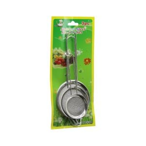 İBİCO İ22-122 ( 3PCS SET ) ( MİNİ= 5-7-8CM ) TEL SÜZGEÇ (METAL ÇERÇECE) (METAL SAP=8.5-10.5-10.5CM)*144